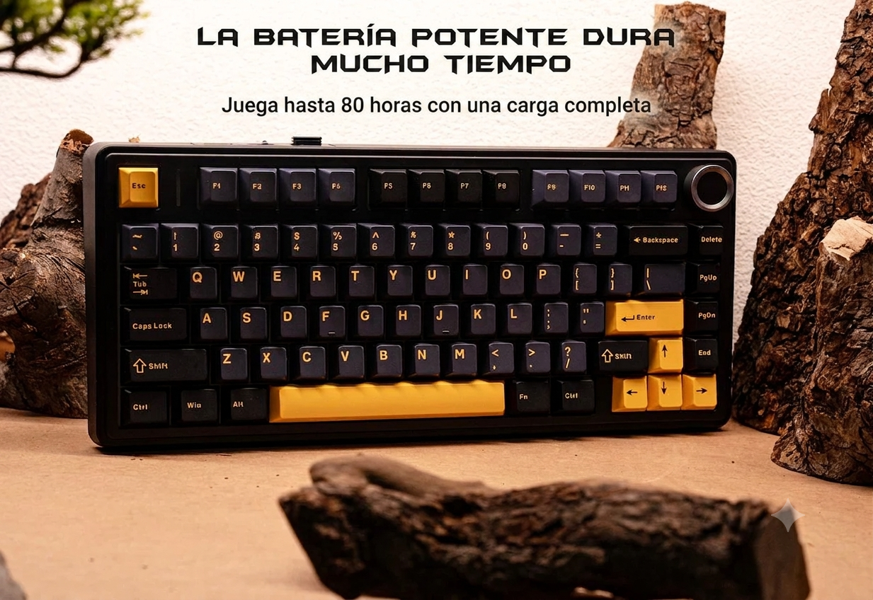 EPOMAKER x AULA F75 - Teclado Mecánico Inalámbrico - RGB - 75% - QWERTY - Gaming