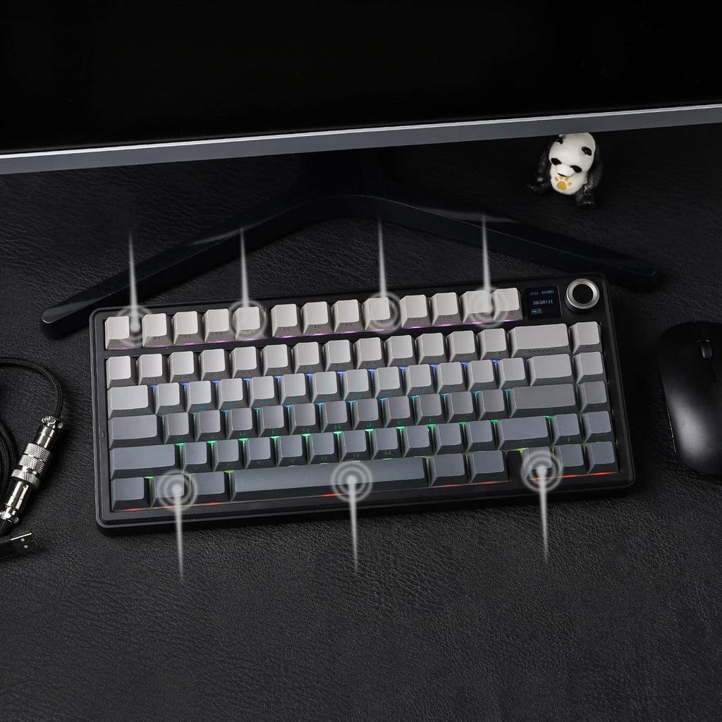 EPOMAKER x AULA F75 MAX - Teclado Mecánico Inalámbrico - RGB - QWERTY - Gaming