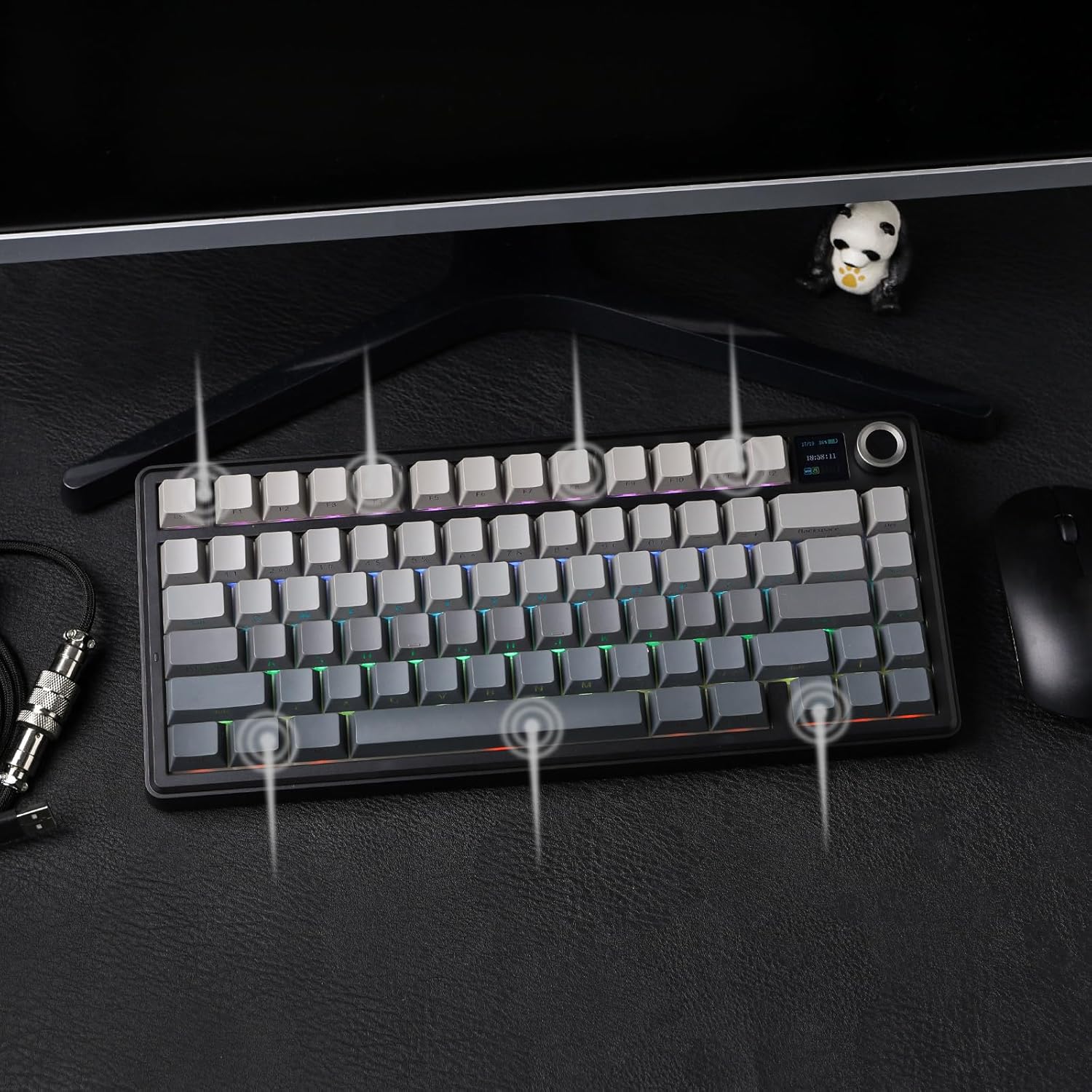 EPOMAKER x AULA F75 MAX - Teclado Mecánico Inalámbrico - RGB - QWERTY - Gaming