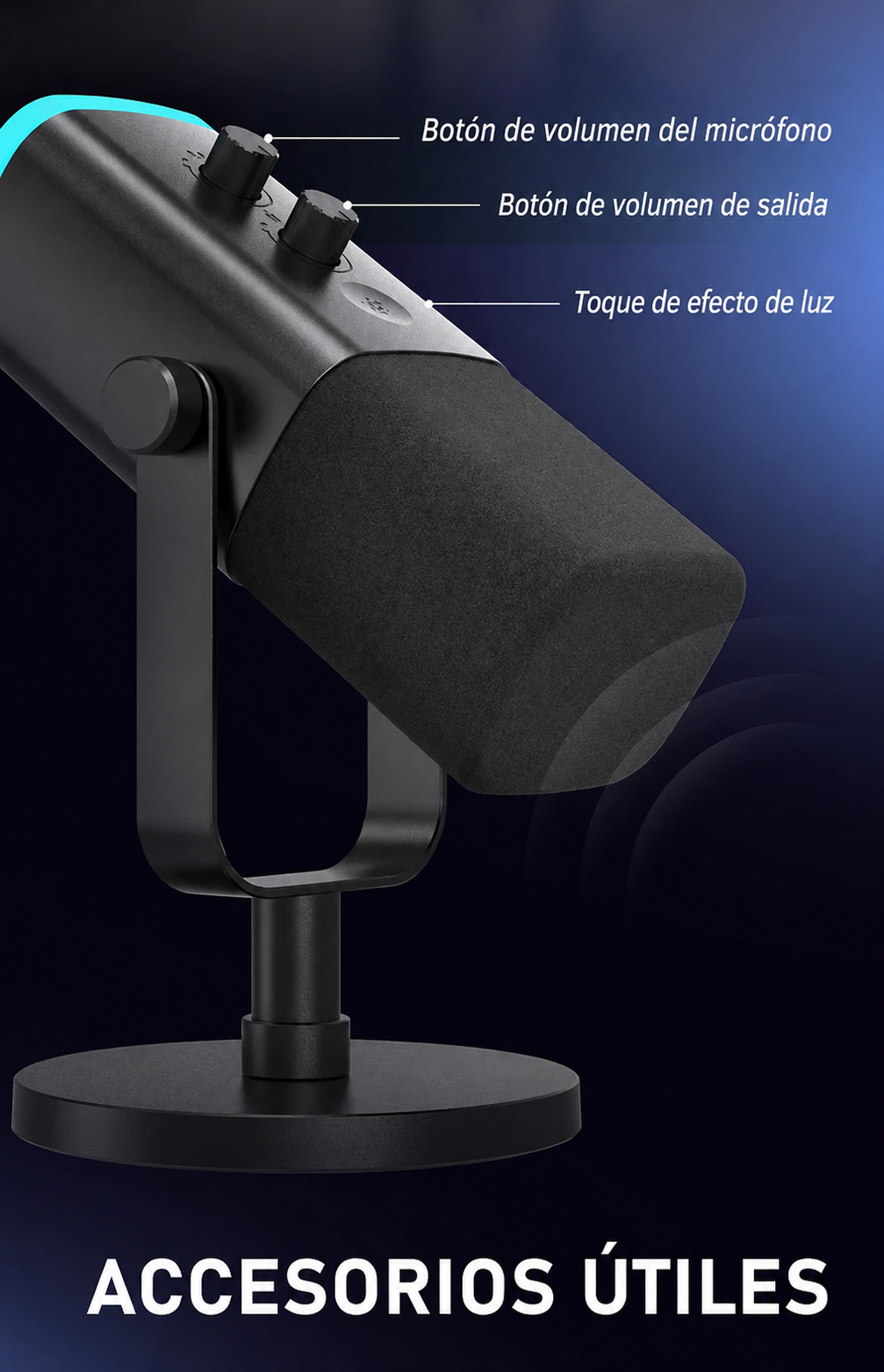 Fifine AM8 - Micrófono Estudio XLR/USB - RGB - PC/PS4/PS5 - USB - Streaming