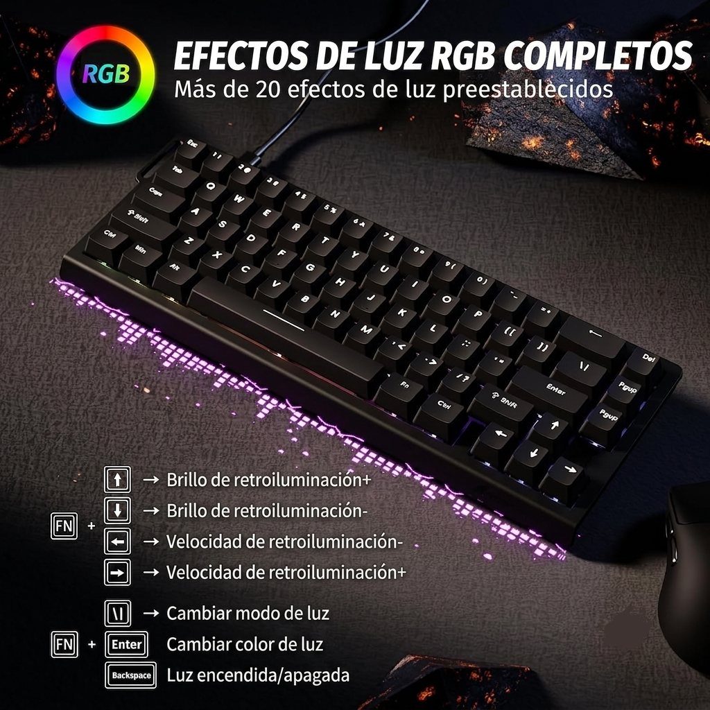 ATTACK SHARK X68 HE Rapid Trigger - Teclado gaming magnético de alta gama