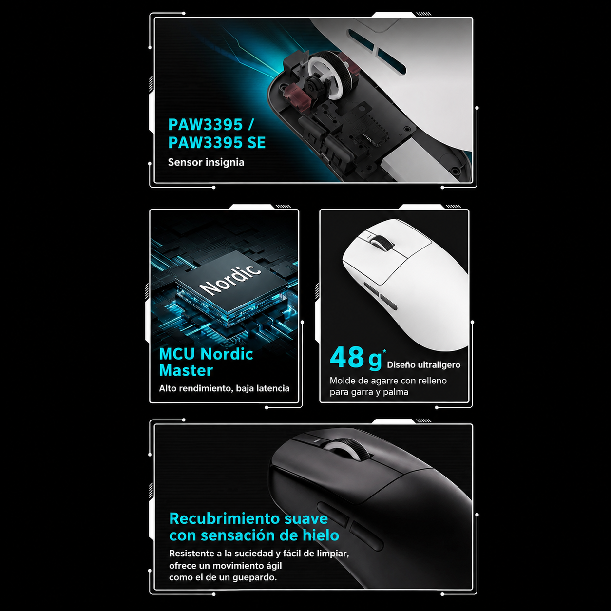 VXE R1 SE+ - Ratón Gaming - Inalámbrico - 18000 DPI
